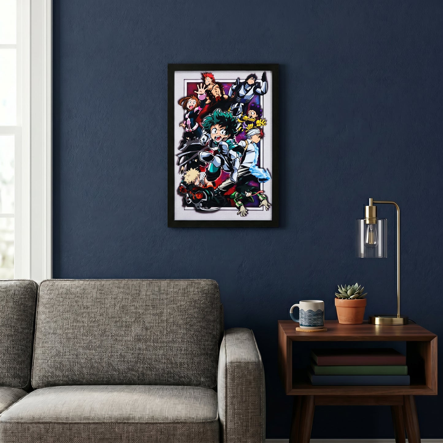 My Hero Academia - Heroes - 11x17 Faux Matted Print Under Plexi