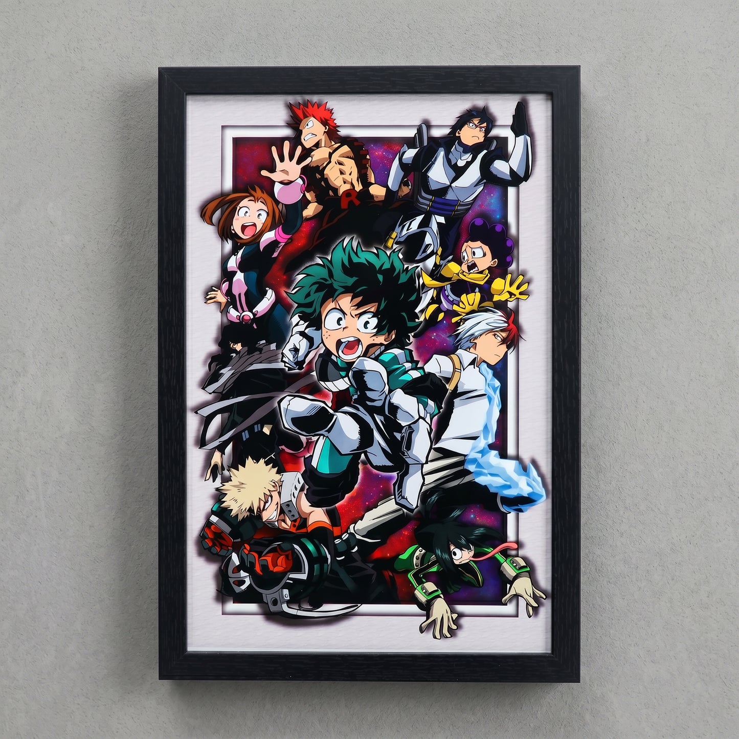 My Hero Academia - Heroes - 11x17 Faux Matted Print Under Plexi