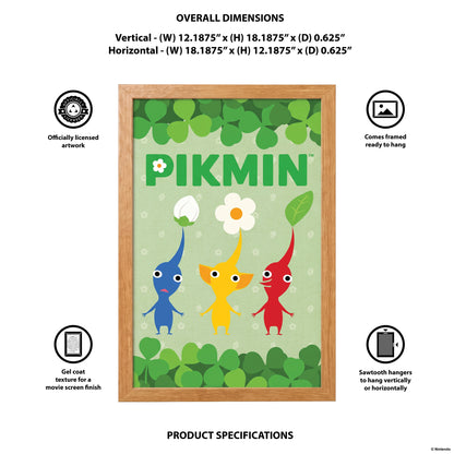 Pikmin - Trio – 11" x 17" Framed Gel-Coat Print