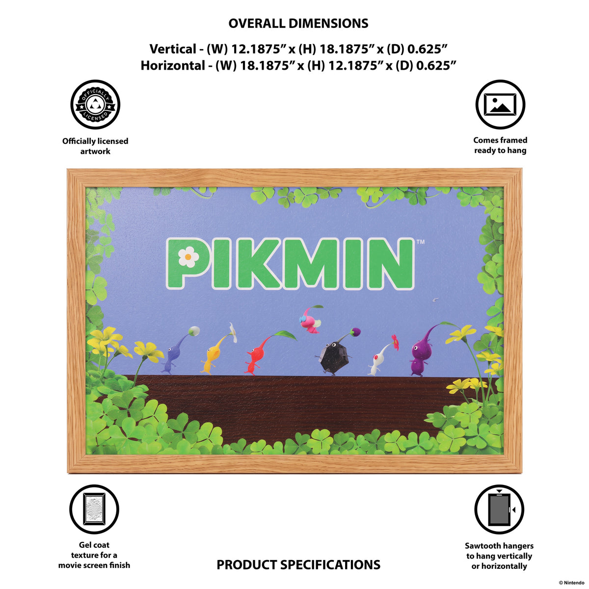 Pikmin - Walking in Foliage – 11" x 17" Framed Gel-Coat Print