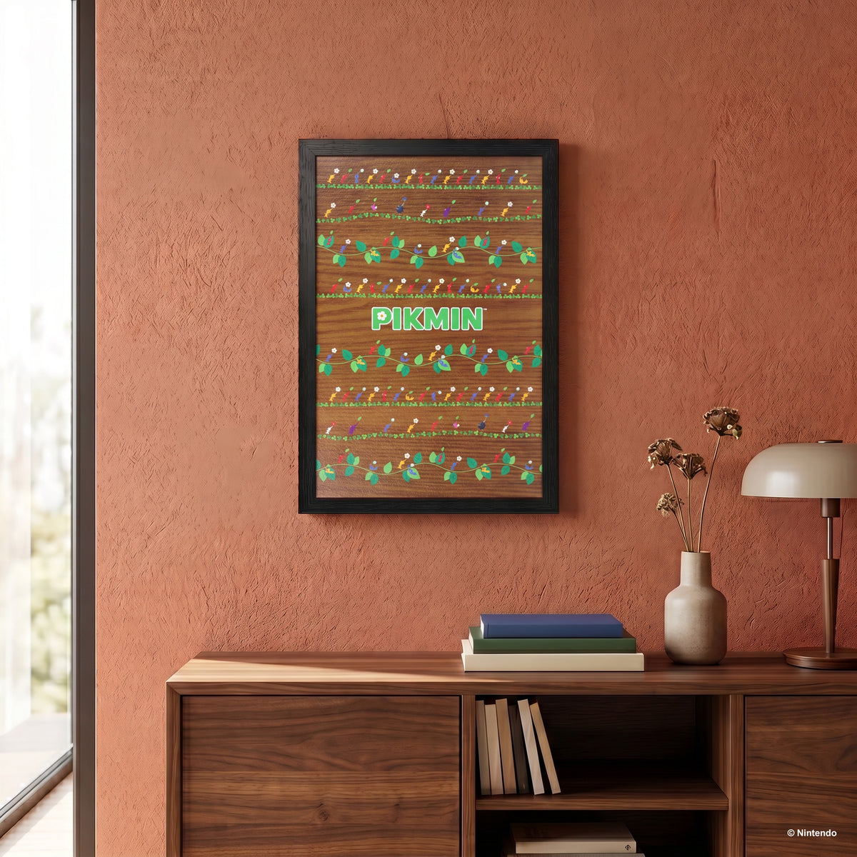 Pikmin - Pattern – 11" x 17" Framed Gel-Coat Print