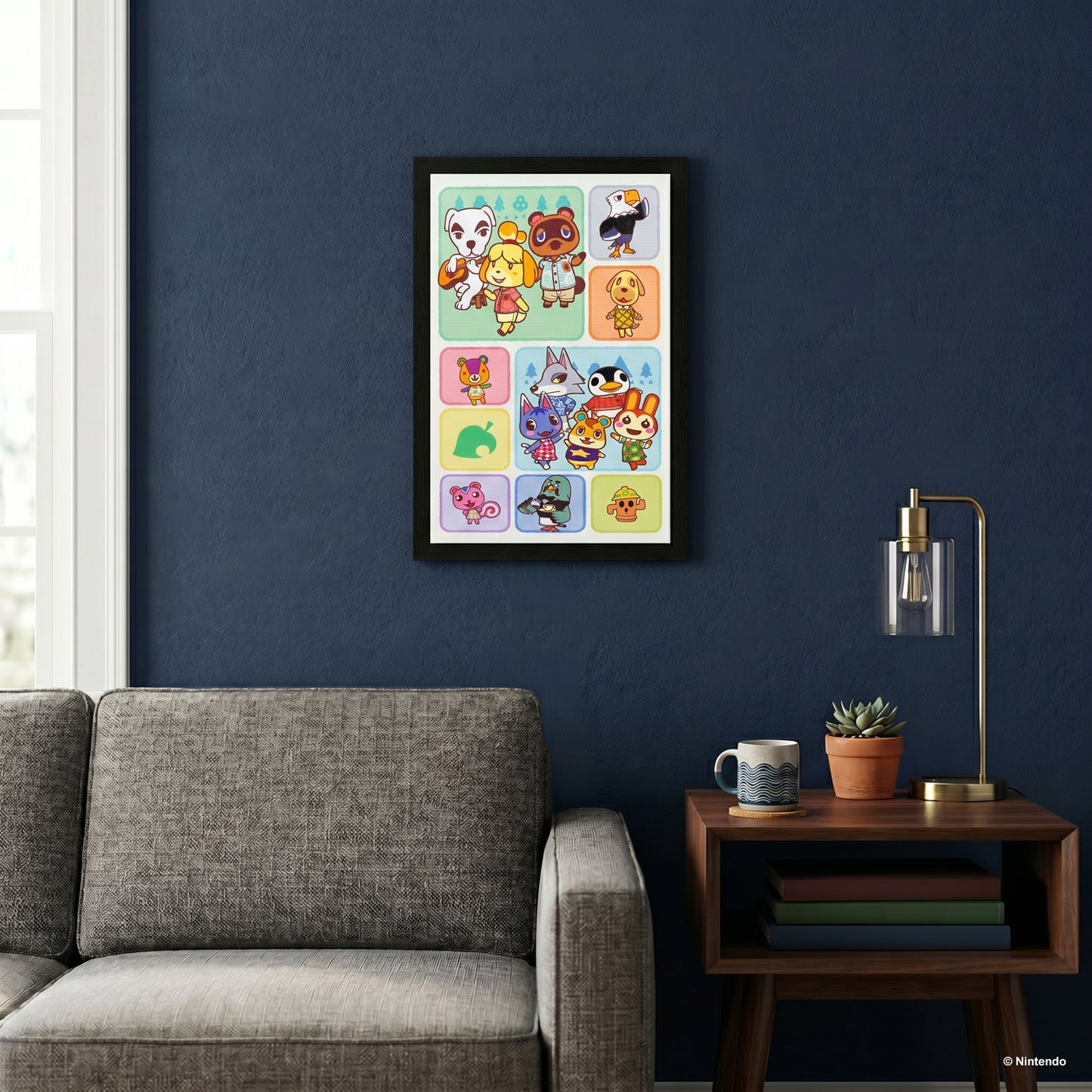 Animal Crossing - Scene Grid - 11x17 Framed Gel Coat