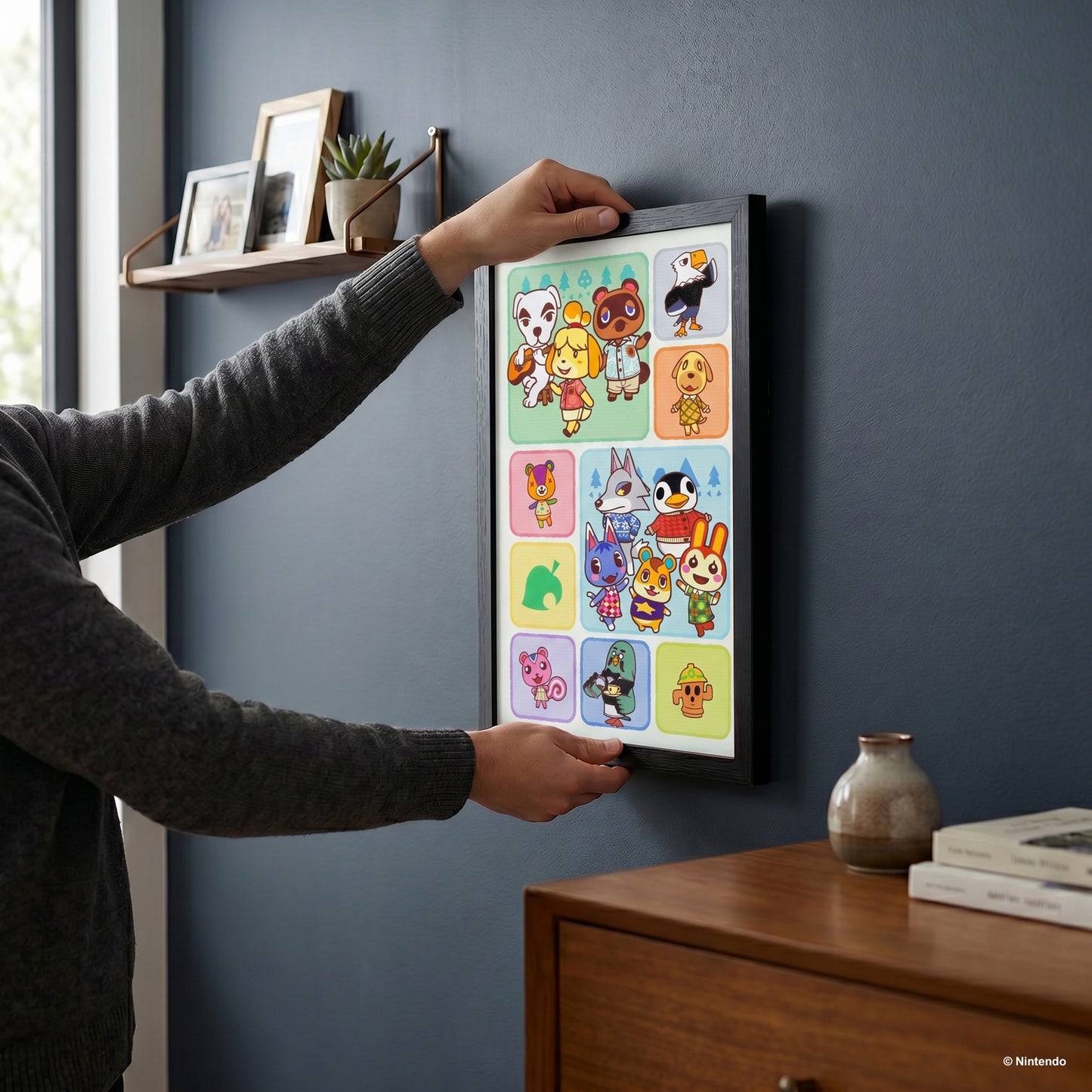 Animal Crossing - Scene Grid - 11x17 Framed Gel Coat