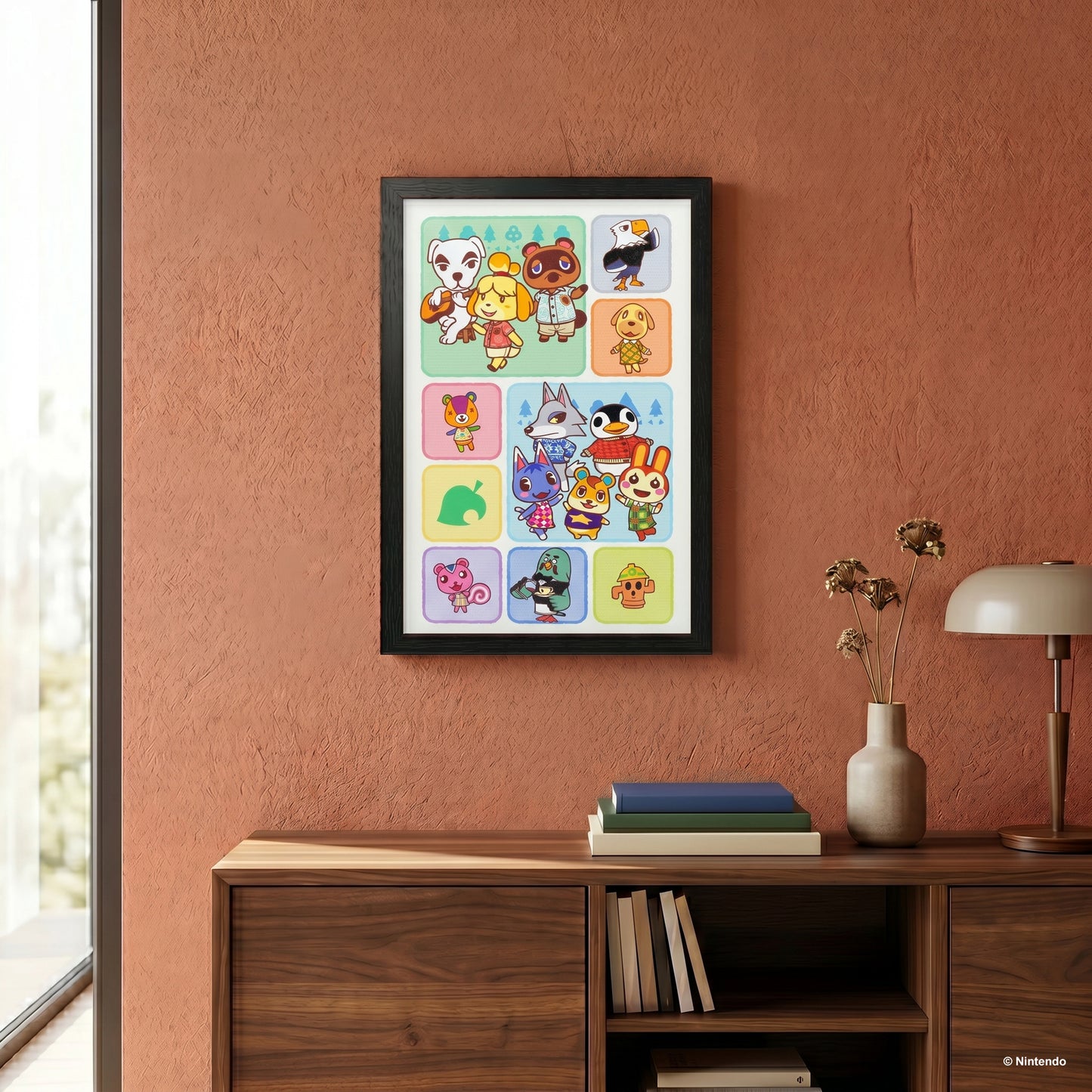 Animal Crossing - Scene Grid - 11x17 Framed Gel Coat