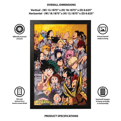 My Hero Academia - School Photo - 11x17 Framed Gel Coat