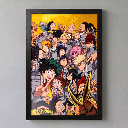 My Hero Academia - School Photo - 11x17 Framed Gel Coat