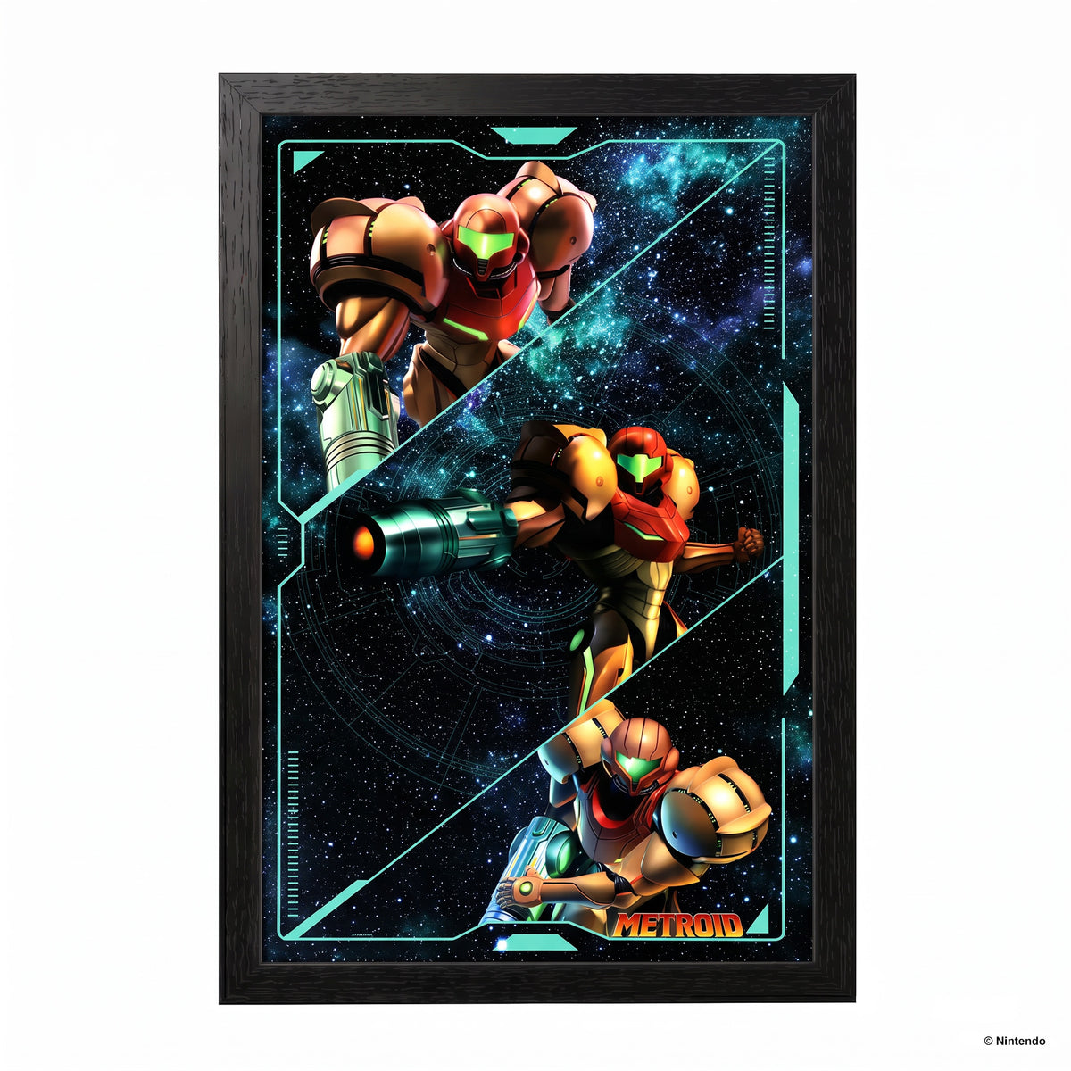 Metroid - Samus Pose Trio – 11" x 17" Framed Gel-Coat Print
