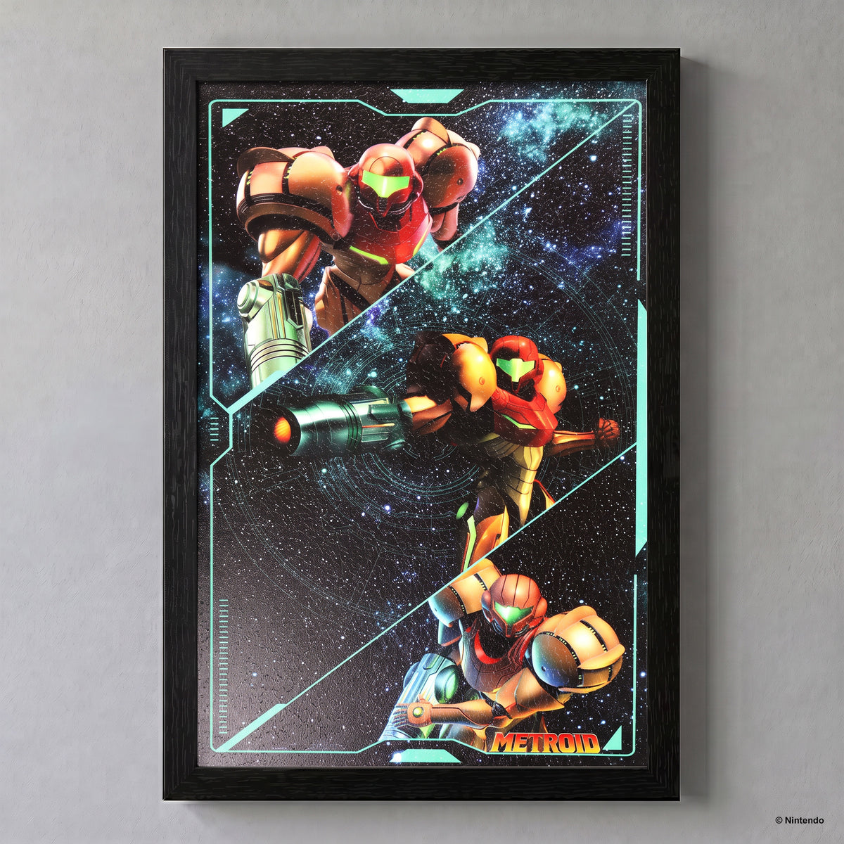 Metroid - Samus Pose Trio – 11" x 17" Framed Gel-Coat Print