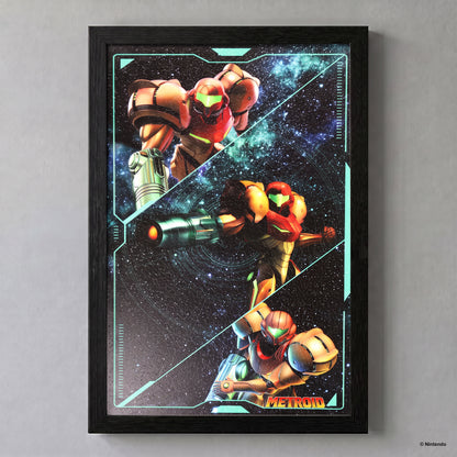 Metroid - Samus Pose Trio – 11" x 17" Framed Gel-Coat Print