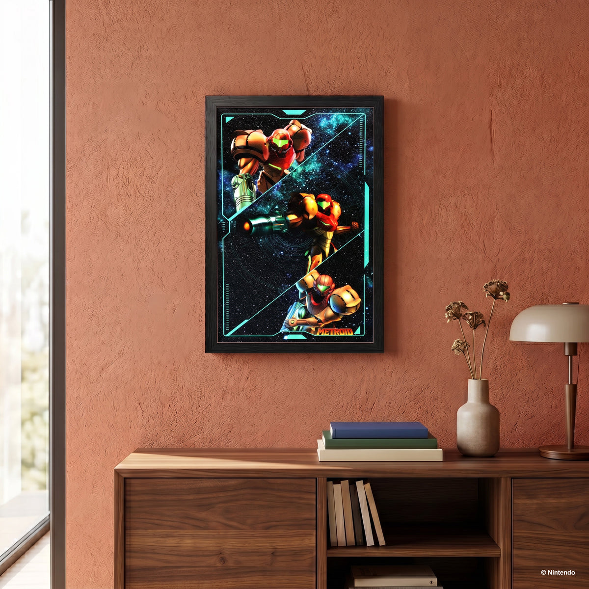 Metroid - Samus Pose Trio – 11" x 17" Framed Gel-Coat Print