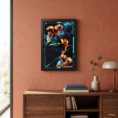 Metroid - Samus Pose Trio – 11" x 17" Framed Gel-Coat Print