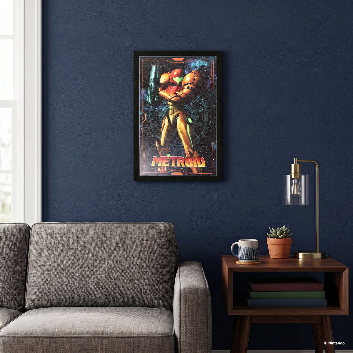 Metroid - Samus Charging – 11" x 17" Framed Gel-Coat Print