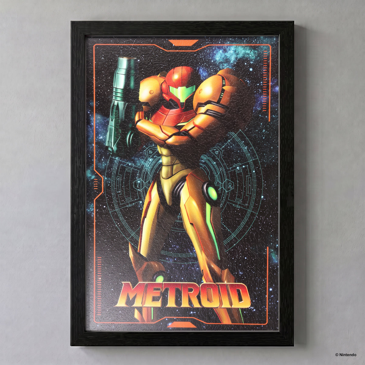Metroid - Samus Charging – 11" x 17" Framed Gel-Coat Print