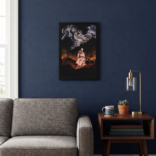 Attack on Titan - Reiner vs Eren - 11x17 Framed Gel Coat