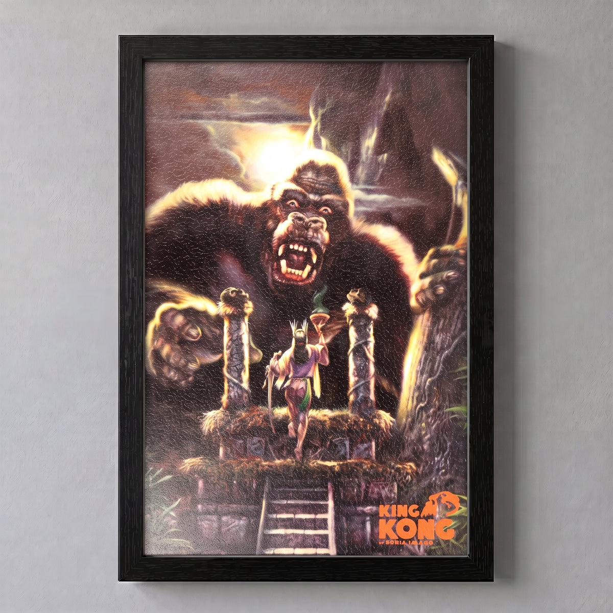 King Kong - The Alter of Kong - 11x17 Framed Gel Coat
