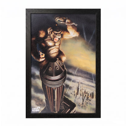 King Kong - On Top of Skyscraper - 11x17 Framed Gel Coat