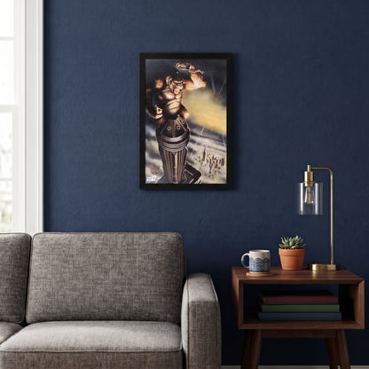 King Kong - On Top of Skyscraper - 11x17 Framed Gel Coat