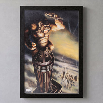 King Kong - On Top of Skyscraper - 11x17 Framed Gel Coat