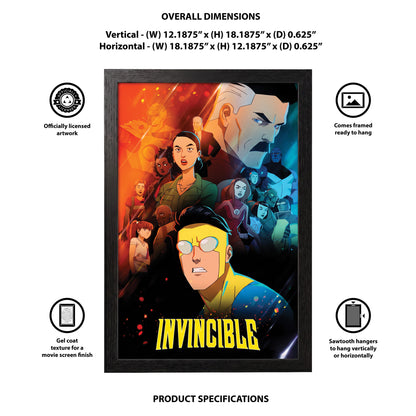 Invincible - Group - 11x17 Framed Gel Coat