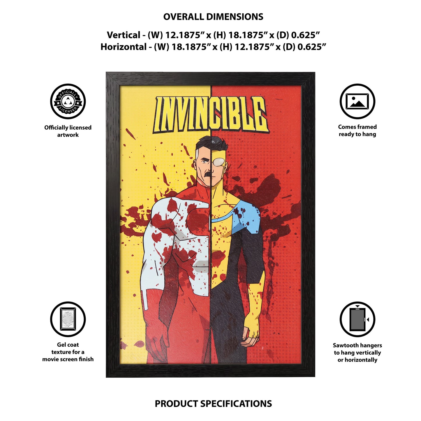 Invincible - Invincible Split - 11x17 Framed Gel Coat