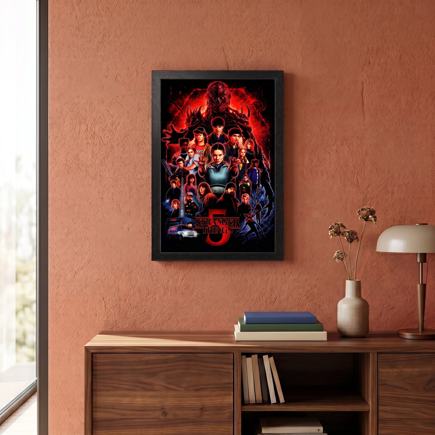 Stranger Things 5 - One Sheet - 11x17 Framed Gel Coat
