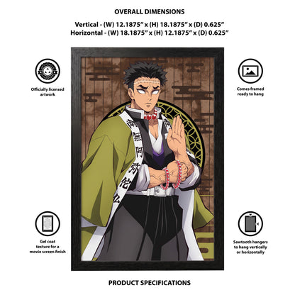 Demon Slayer - Gyomei - 11x17 Framed Gel Coat