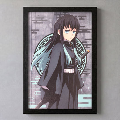 Demon Slayer - Muichiro - 11x17 Framed Gel Coat