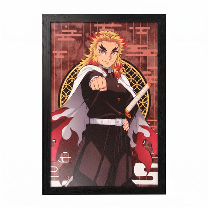 Demon Slayer - Rengoku - 11x17 Framed Gel Coat