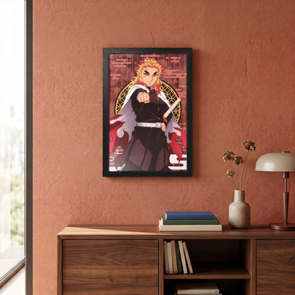 Demon Slayer - Rengoku - 11x17 Framed Gel Coat