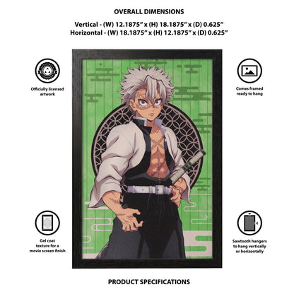 Demon Slayer - Sanemi - 11x17 Framed Gel Coat