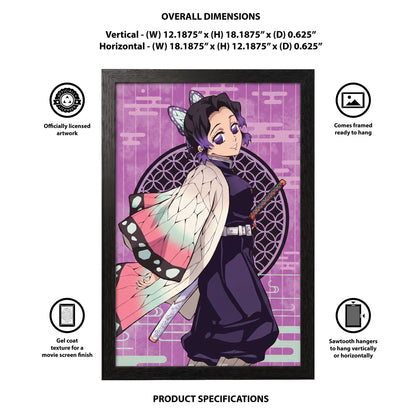 Demon Slayer - Shinobu - 11x17 Framed Gel Coat
