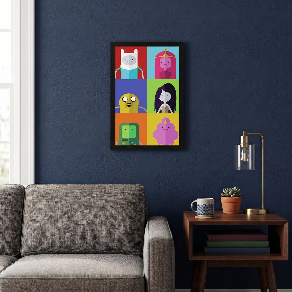 Adventure Time - Character Grid - 11x17 Framed Gel Coat