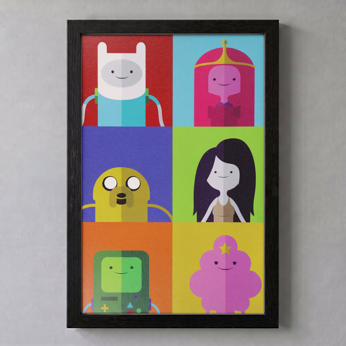 Adventure Time - Character Grid - 11x17 Framed Gel Coat