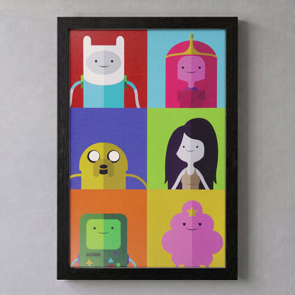 Adventure Time - Character Grid - 11x17 Framed Gel Coat