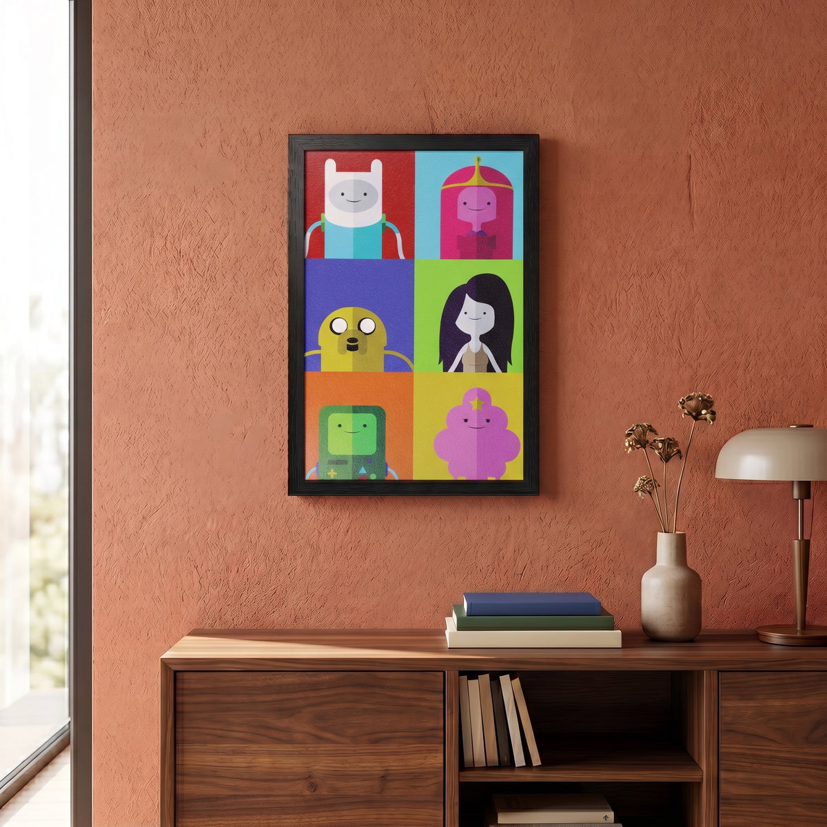 Adventure Time - Character Grid - 11x17 Framed Gel Coat