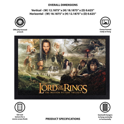 The Lord of the Rings - Trilogy Collage - 11x17 Framed Gel Coat