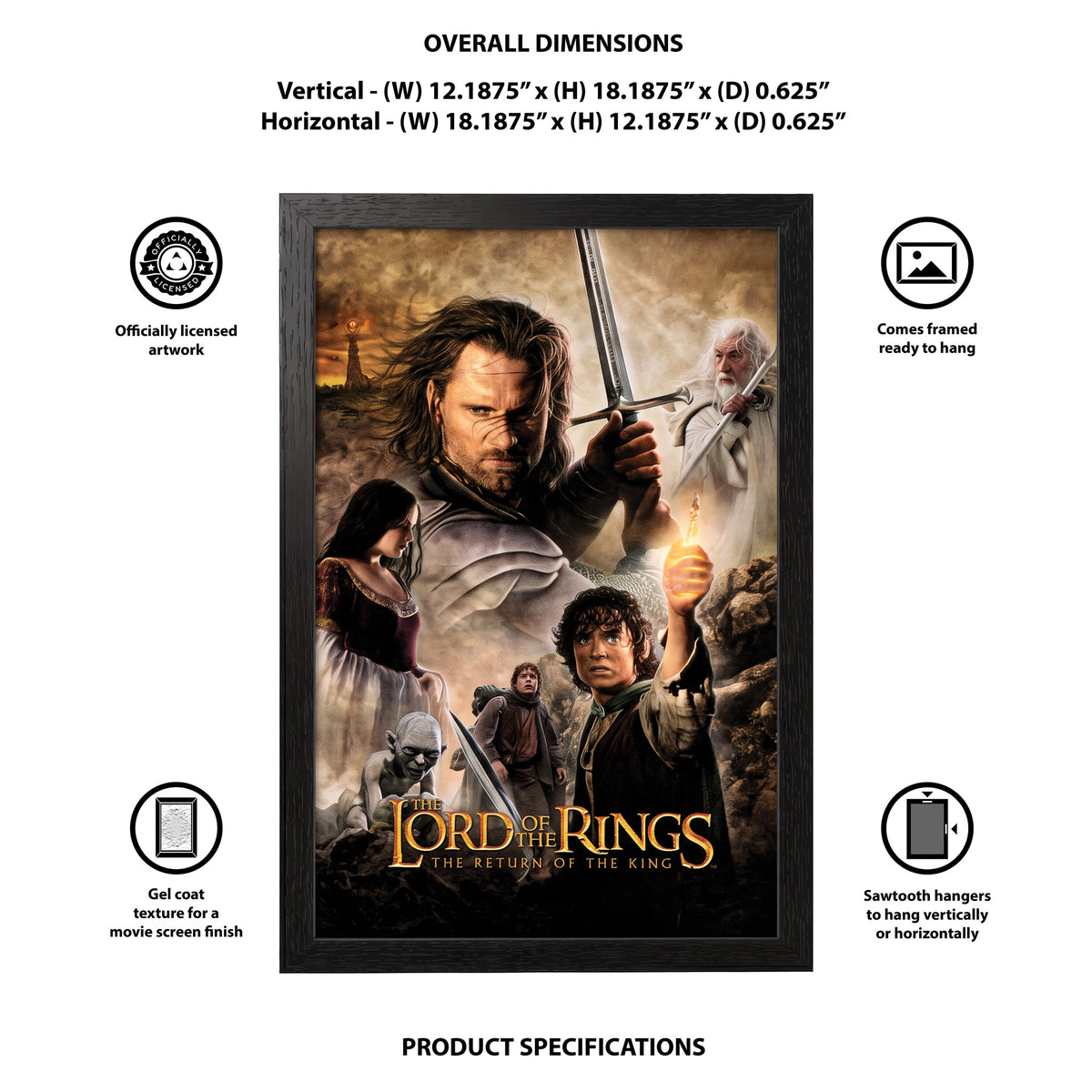 The Lord of the Rings - The Return of the King - 11x17 Framed Gel Coat