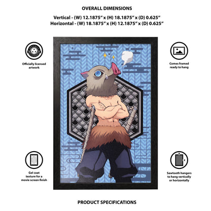 Demon Slayer - Inosuke - 11x17 Framed Gel Coat