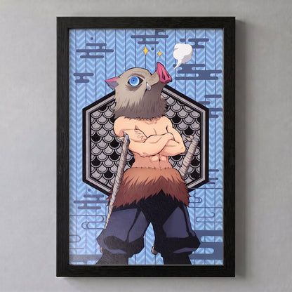 Demon Slayer - Inosuke - 11x17 Framed Gel Coat