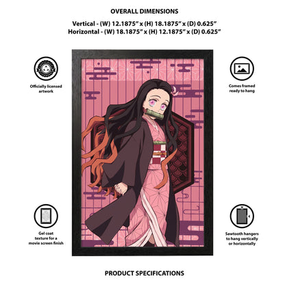 Demon Slayer - Nezuko - 11x17 Framed Gel Coat