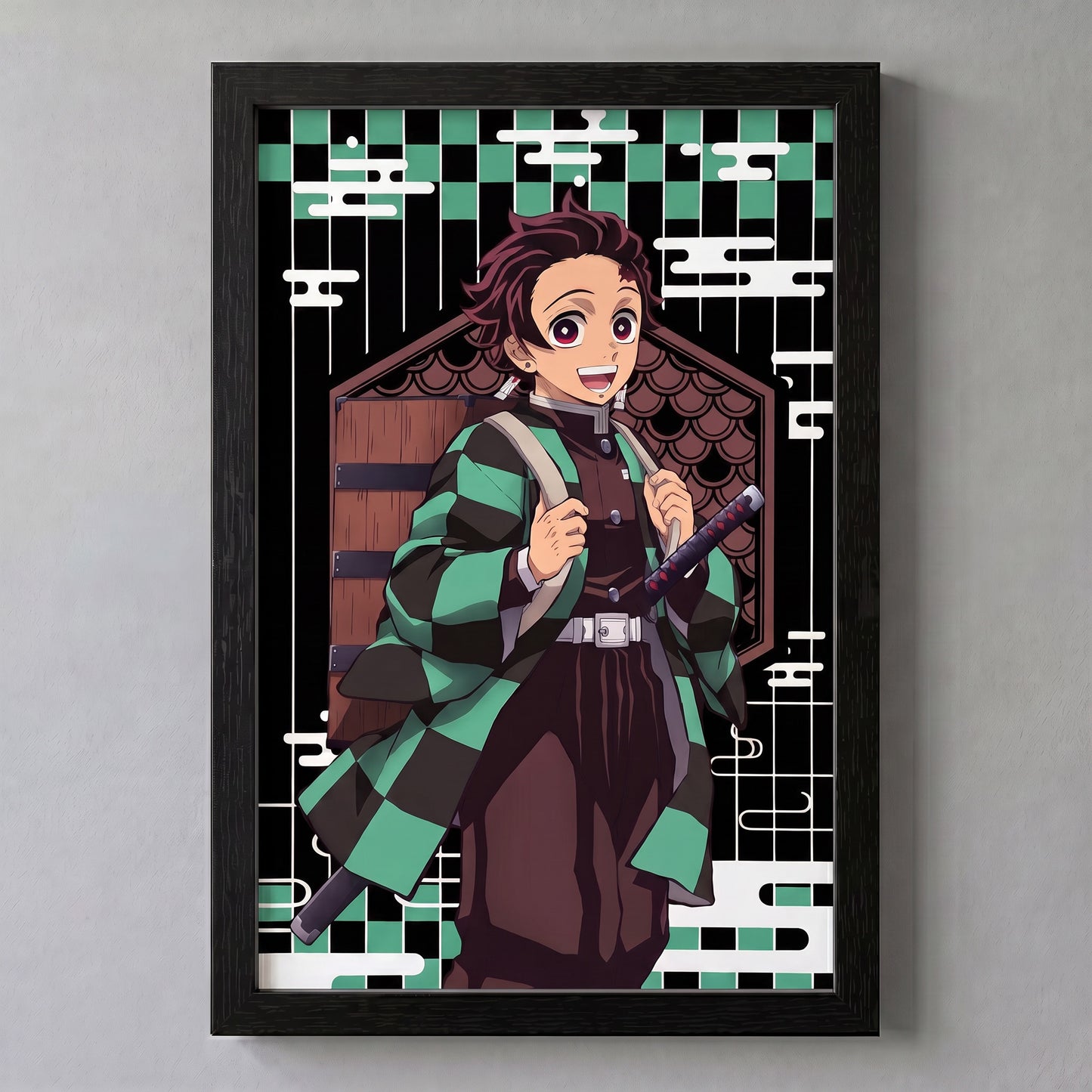 Demon Slayer - Tanjiro - 11x17 Framed Gel Coat