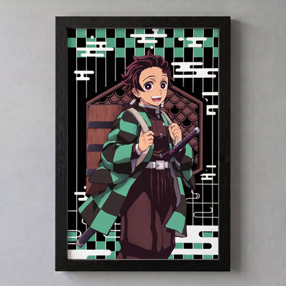 Demon Slayer - Tanjiro - 11x17 Framed Gel Coat
