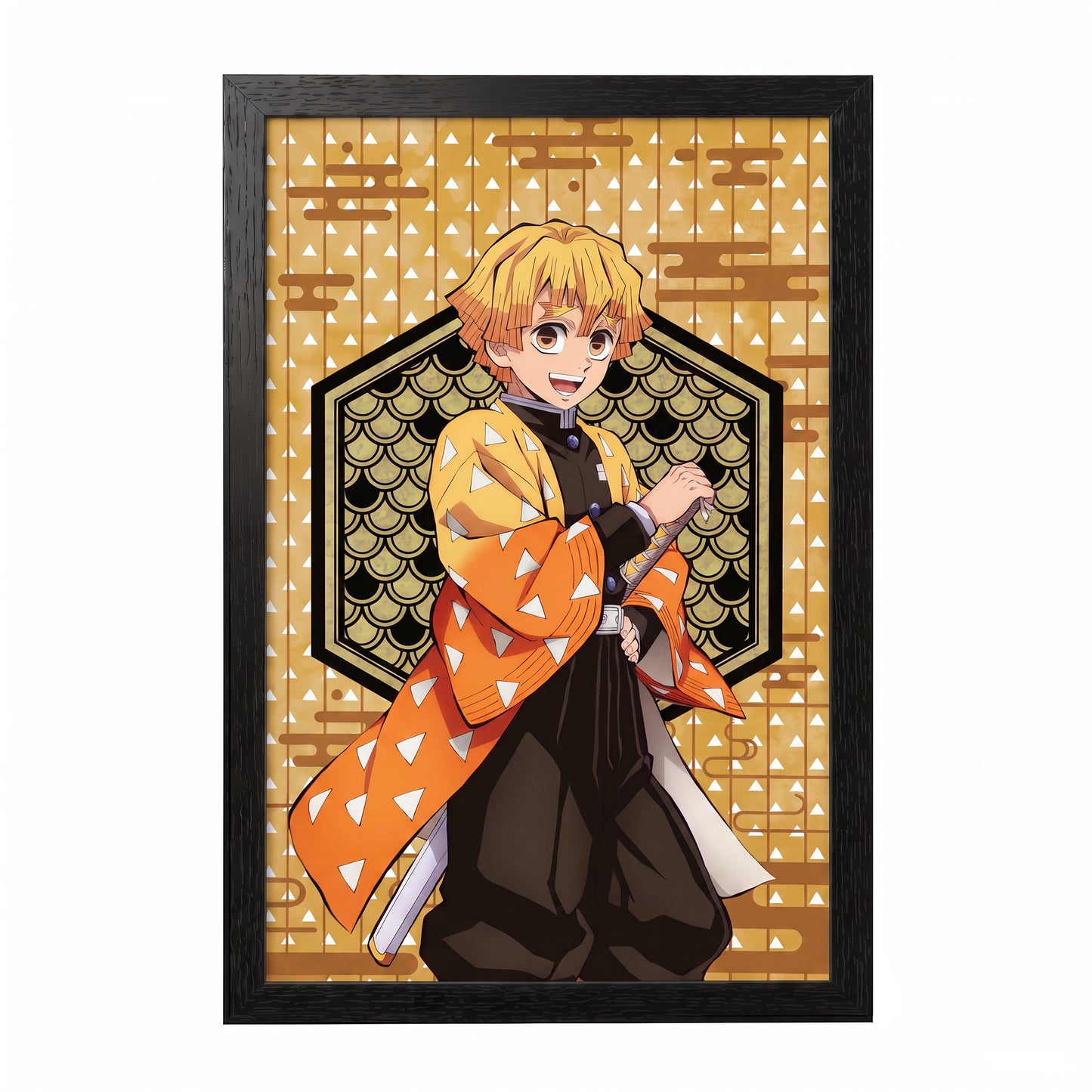 Demon Slayer - Zenitsu - 11x17 Framed Gel Coat
