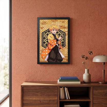 Demon Slayer - Zenitsu - 11x17 Framed Gel Coat