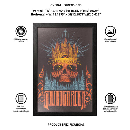 Soundgarden - Skull Through the Forest - 11x17 Framed Gel Coat