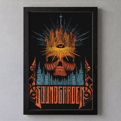 Soundgarden - Skull Through the Forest - 11x17 Framed Gel Coat