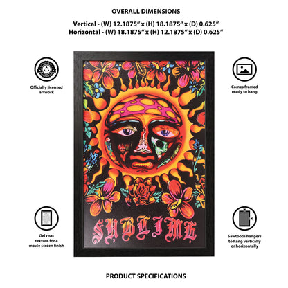 Sublime - Floral 40oz Sun - 11x17 Framed Gel Coat
