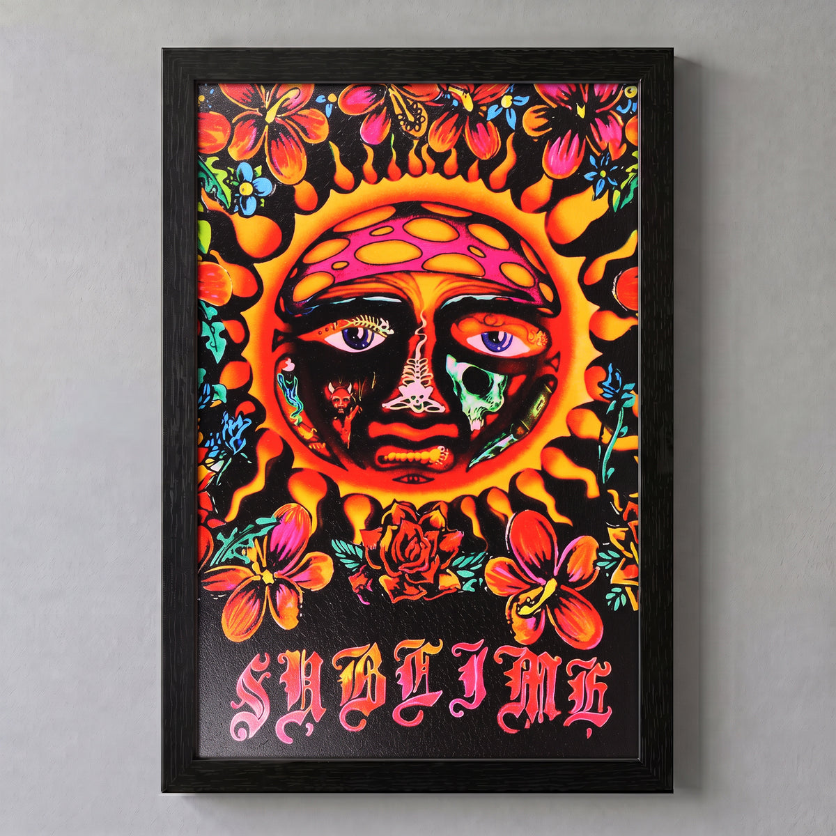 Sublime - Floral 40oz Sun - 11x17 Framed Gel Coat