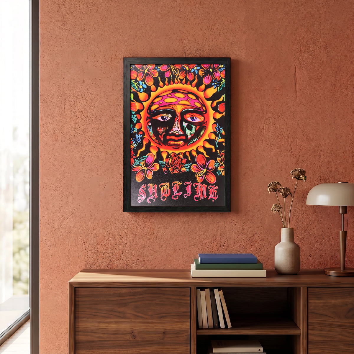 Sublime - Floral 40oz Sun - 11x17 Framed Gel Coat