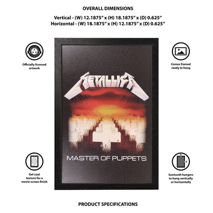 Metallica - Master of Puppets - 11x17 Framed Gel Coat